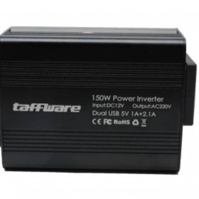 Taffware Power Inverter Mobil dengan 2 USB Port 150W 220V - OMCI01BK