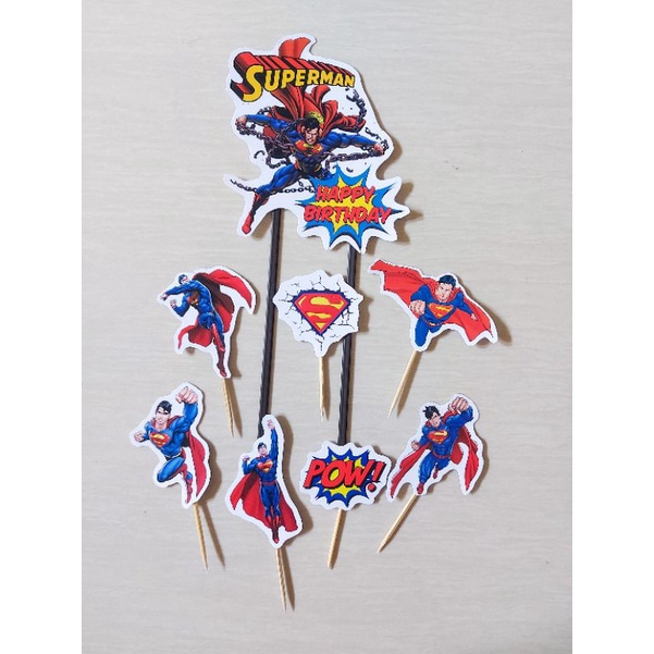 

TOPPER SUPERMAN / CAKE TOPPER SUPERMAN / TOPPER SUPERMAN / HIASAN KUE SUPERMAN