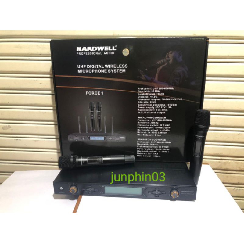 mic wireless hardwell force 1.profesional mic.orginal hardwell