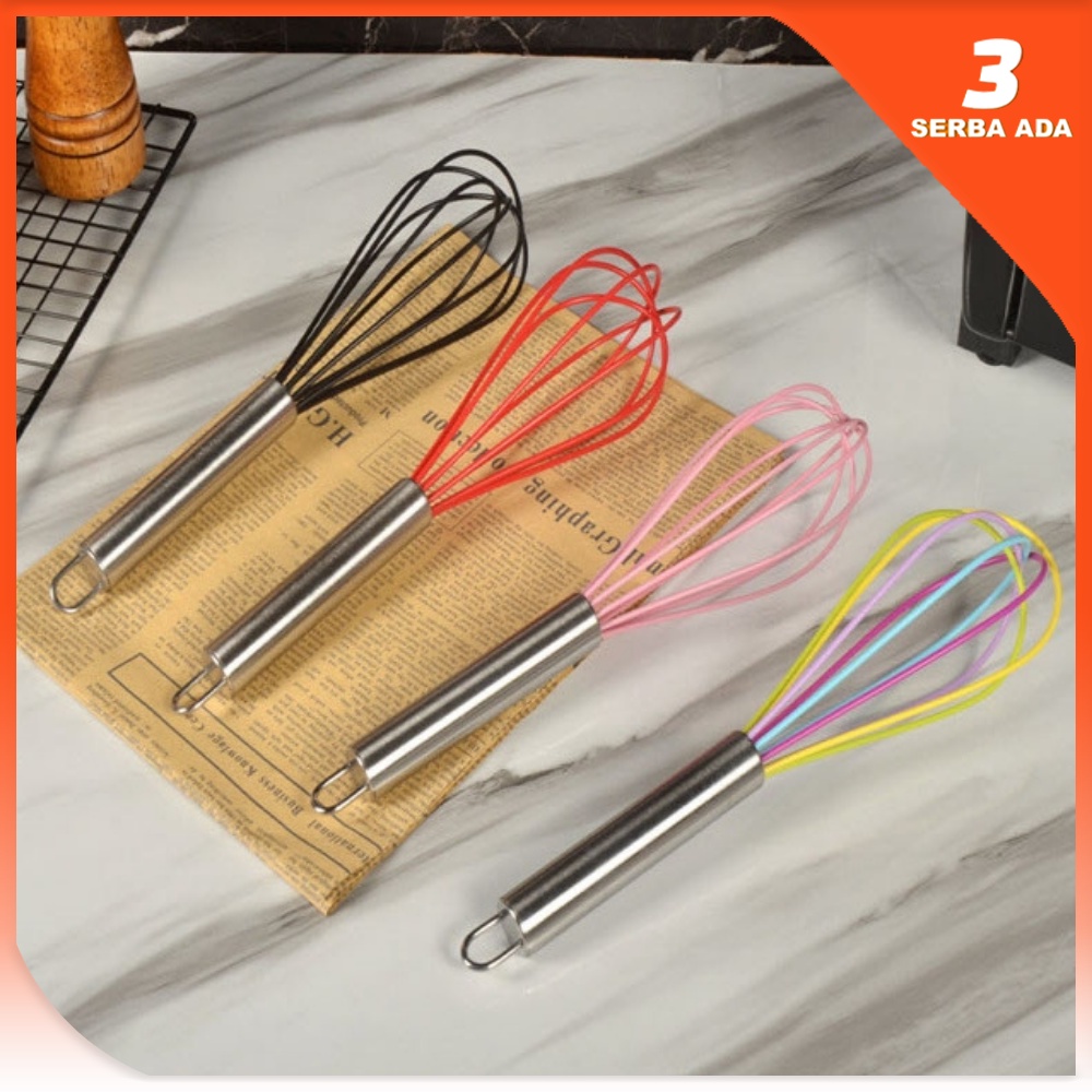 Kocokan Telur Silikon / Pengocok Telur Silikon / Silicone Egg Whisk / Mixer / Pengaduk Telur