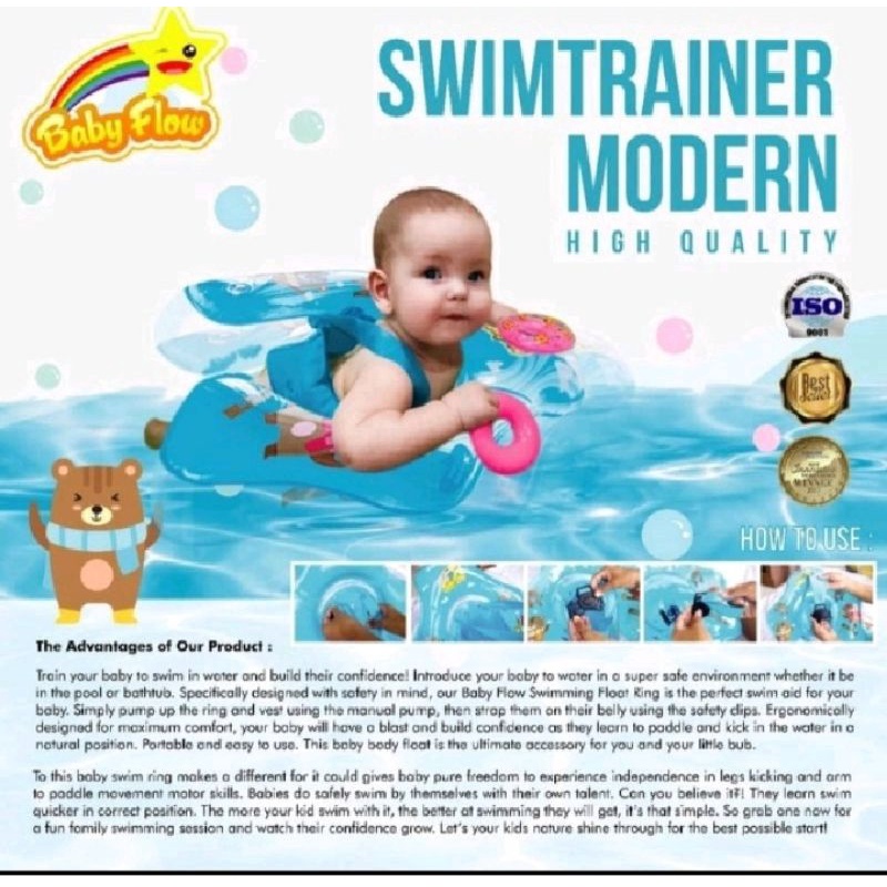 BABY FLOW SWIMTRAINER MODERN pelampung bayi ban renang modern
