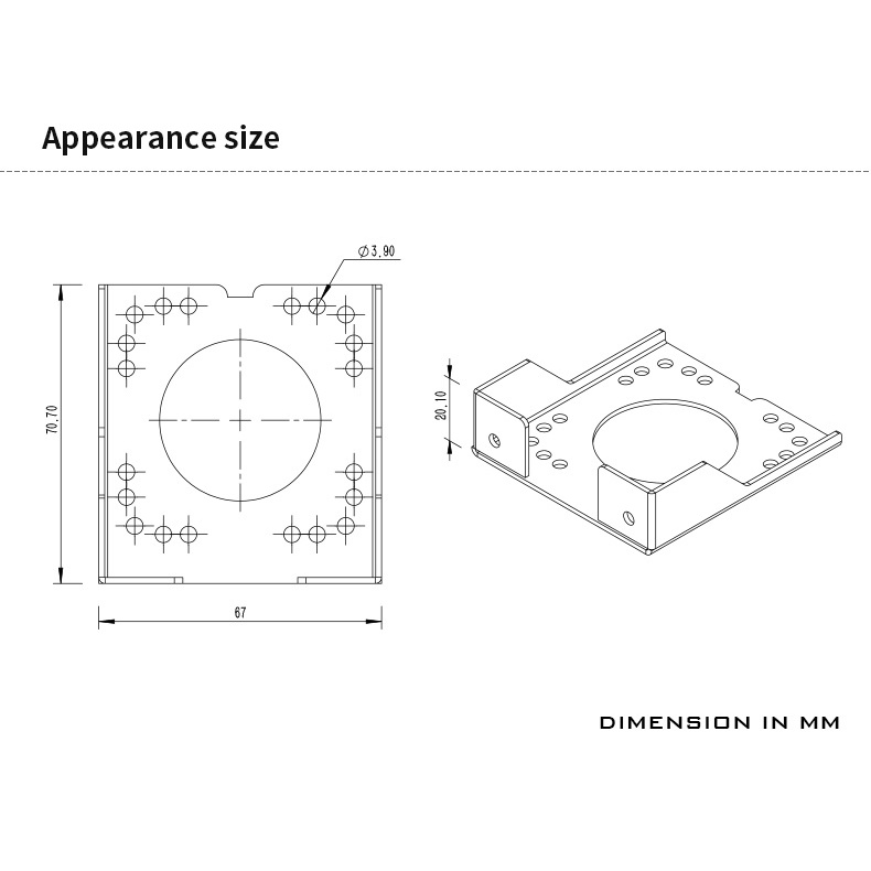 BARROW TCBJ-DDF DDC Pump Mounting Bracket