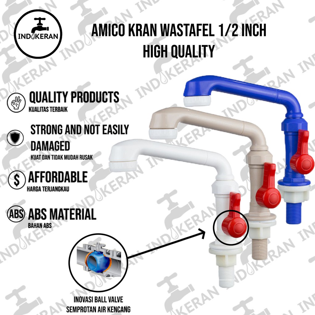 AMICO - Kran Wastafel - 1/2 Inch - High Quality