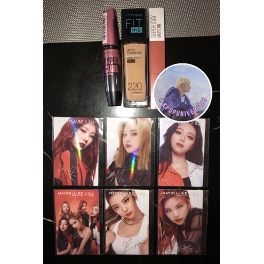 Maybelline Itzy Press Play Bundle 2 (photocard ryujin yeji chaeryeong yuna group ot5 lia)