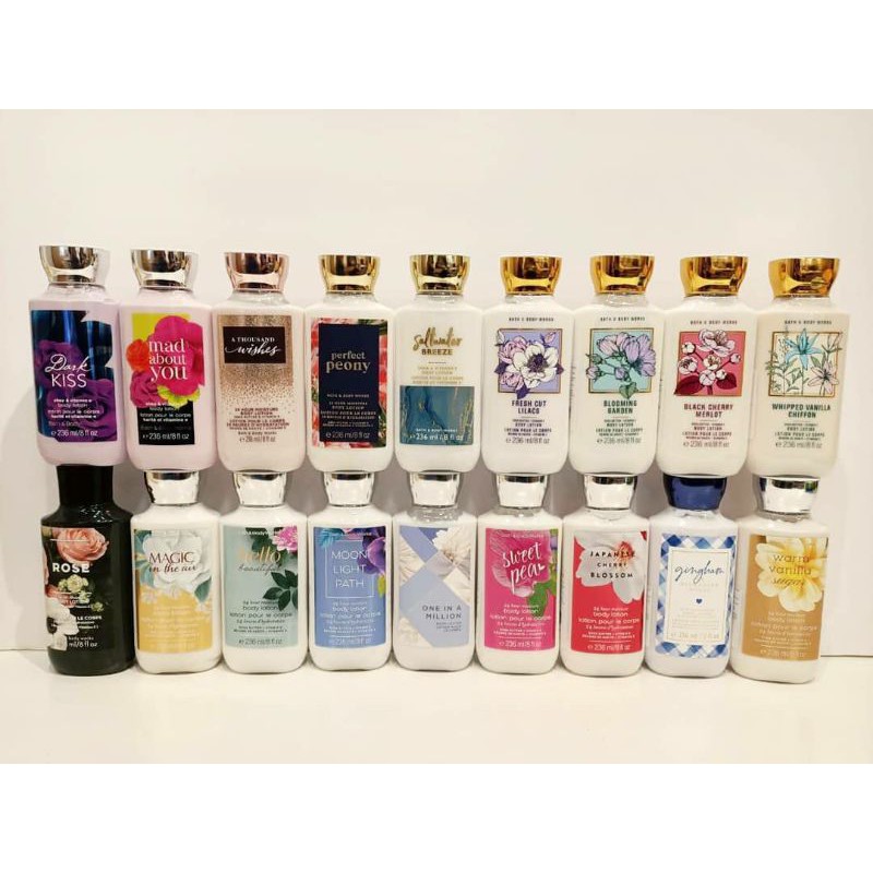 Bath and body works lotion BBW ori dark kiss black cherry rose water and ivy lotion wangi b&bw