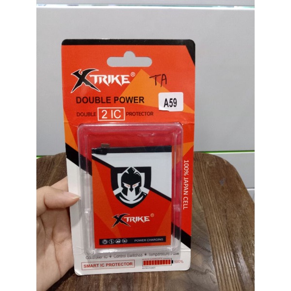 BATRE XTRIKE OPPO F1S / A59 BLP601 DOUBLE POWER