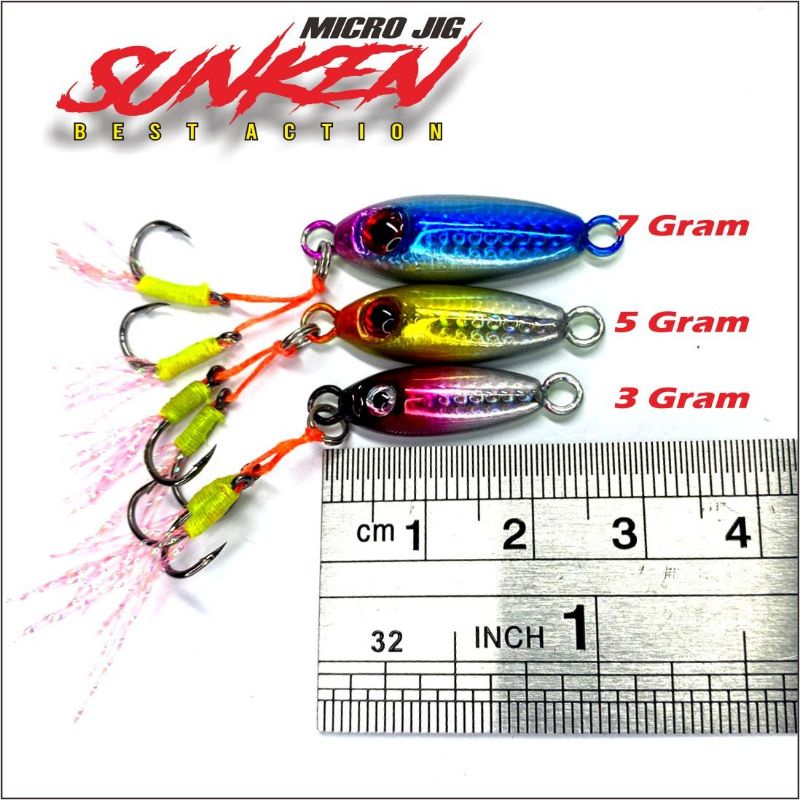 Umpan Micro Jig Ultralight Fishing 3-5-7 Gram