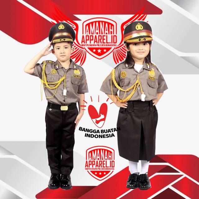 SERAGAM ANAK POLISI/KAOS POCIL/SERAGAM POCIL/SERAM POCIL ORIGINAL