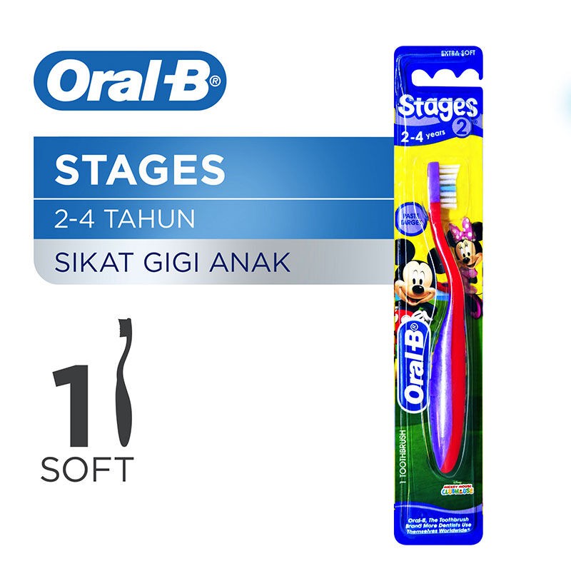 Jual Oral B Sikat Gigi Bayi Stages 2 (2-4 Years) / OralB Infant ...