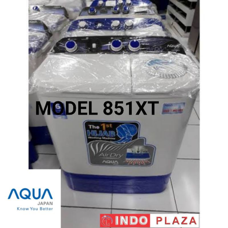 Mesin cuci AQUA 2 Tabung 8 Kg / 8Kg QW-881xt / 871xt / 861xt / 851xt