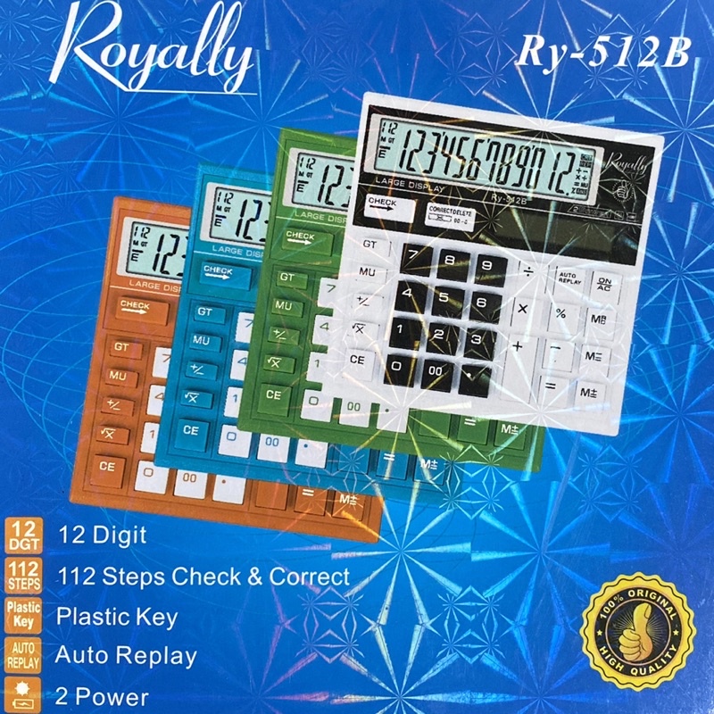 Rotally 512B kalkulator meja 12 Digit / Check and Correct / Solar and baterai A3