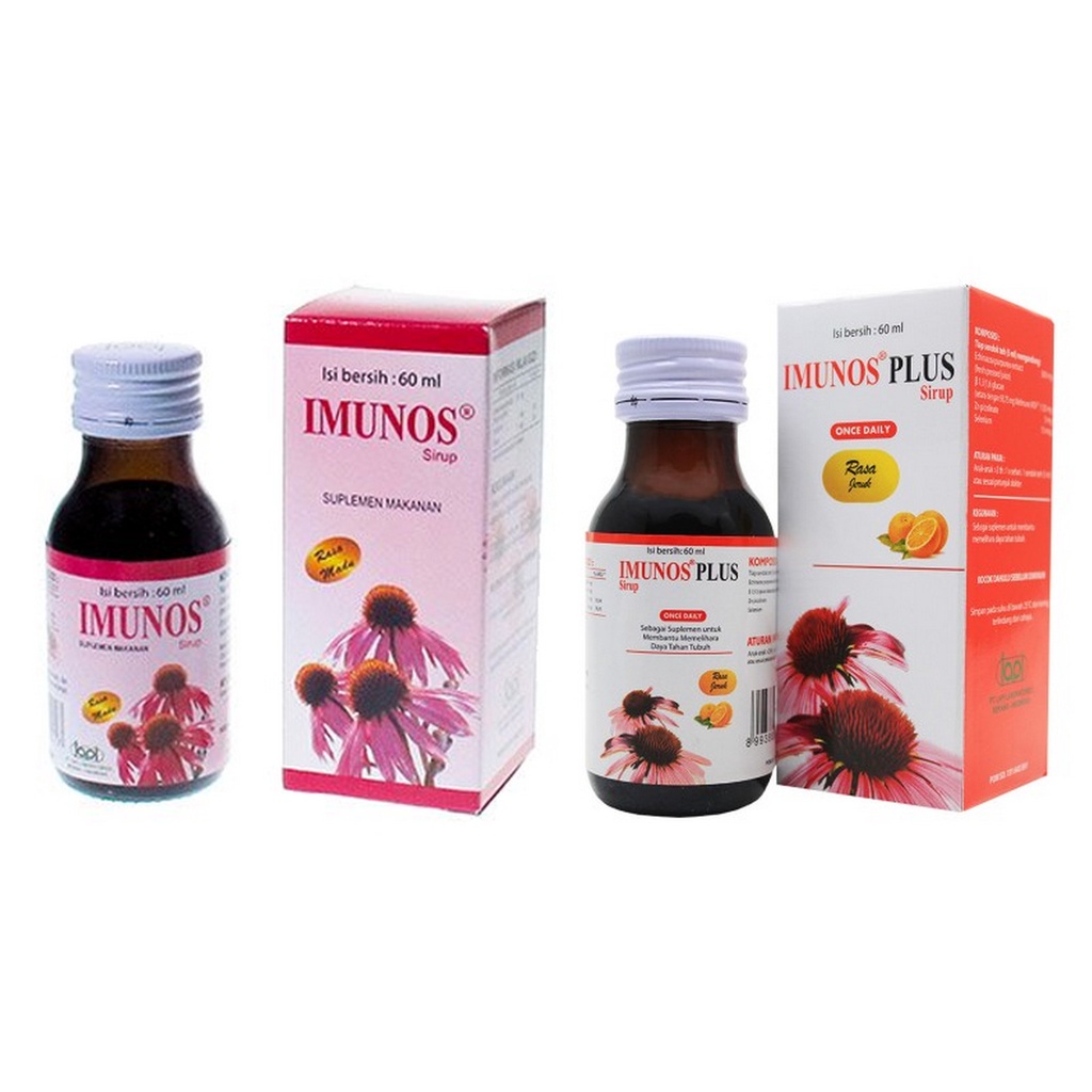 IMUNOS Sirup Dan Imunos Plus Syrup 60 ML - Vitamin Suplemen Daya Tahan Tubuh