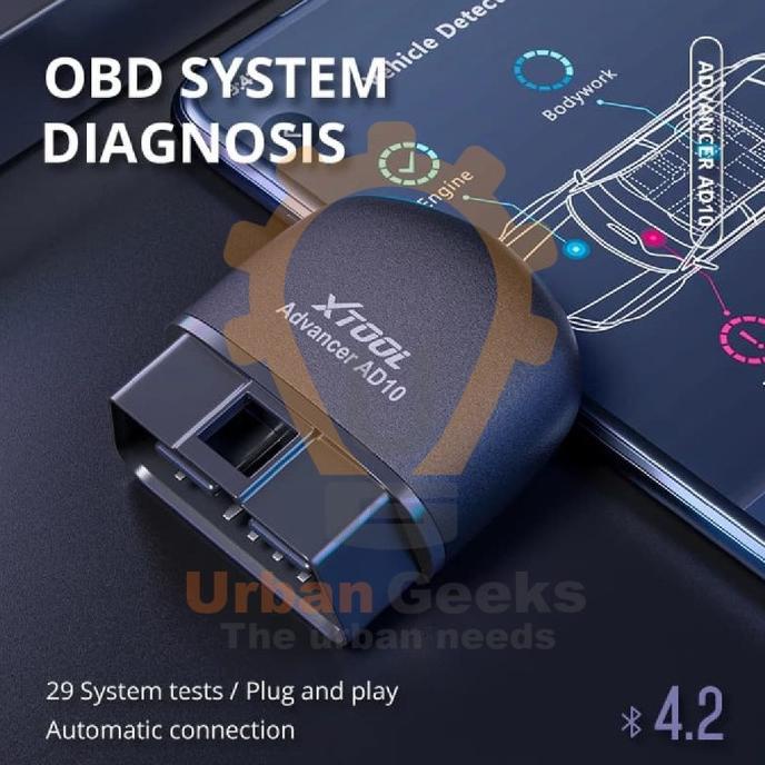 Xtool Ad10 Obd2 Diagnostic Scanner Eobd Bluetooth Elm327 Android