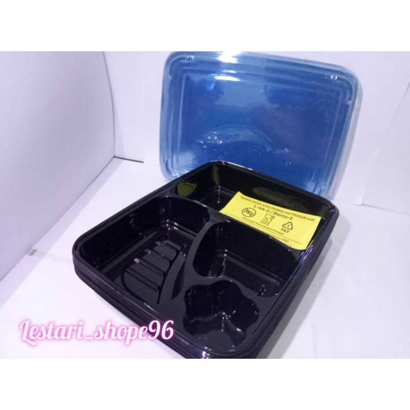 MIKA BENTO LUX BOX tempat makan bento -SKAT 4 + Tutup ( 1pack isi 50 Pcs free packing kardus/bubble 