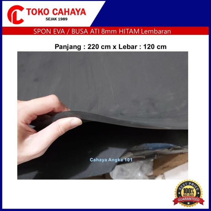 

Spon Eva Sponge Busa Ati Spon Karet 8Mm Hitam 120 X 210 Cm Lembaran