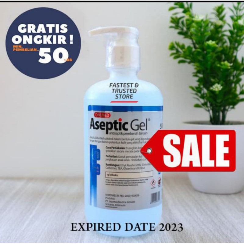 Aseptic Gel Hand Sanitizer 500ml refill OneMed