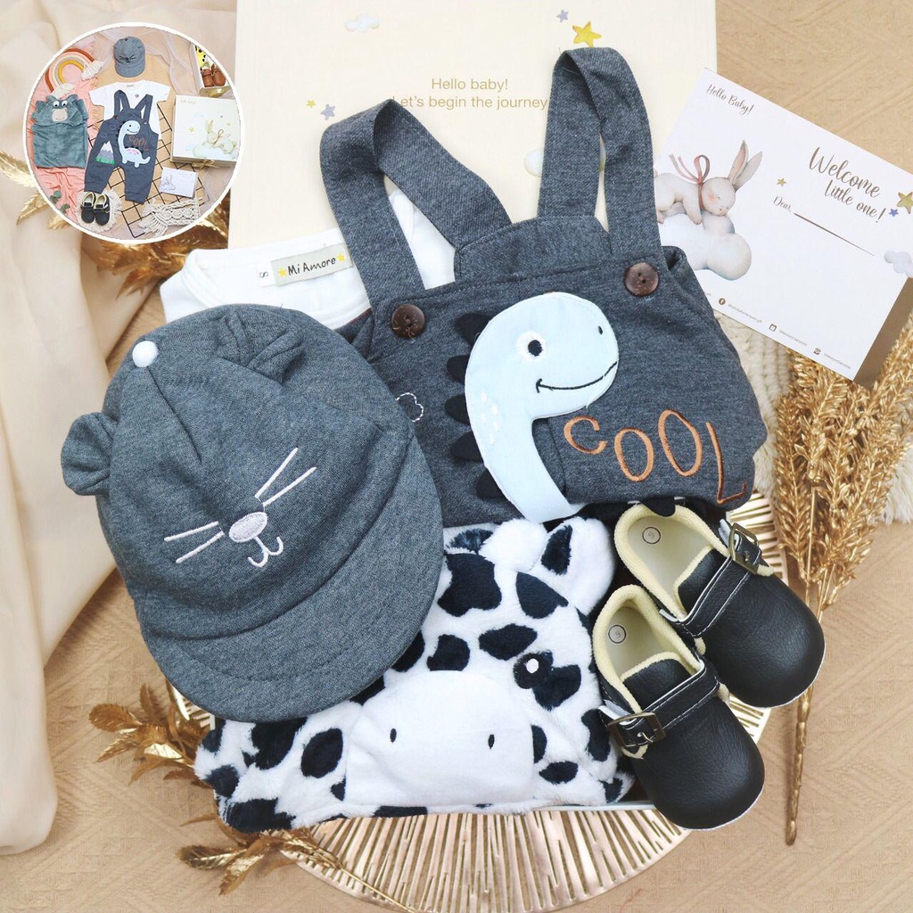 LIO039 Boys Hello Baby Hampers 0-12 months/ Hampers bayi newborn/ Kado bayi/ baby boys gift set