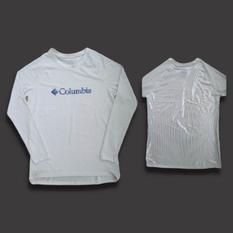 Baselayer Columbia Full Thermal Foil dipunggung kondisi minus