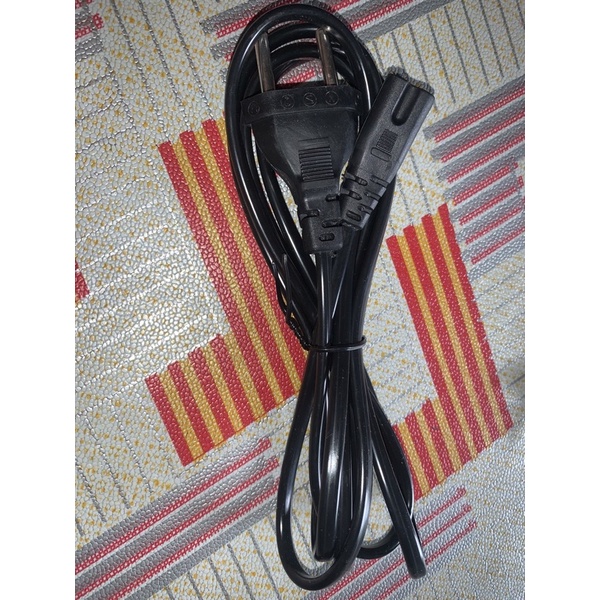 kabel power listrik AC socket angka 8 lubang 2 universal