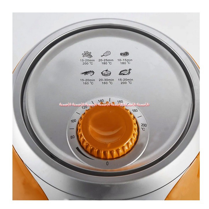 Ariete Airy Fryer Mini 2L Alat Penggorengan Tanpa Minyak Kapasitas 2 Liter Ariette Air fryer Airfryer Panci Penggorengan Warna Orange