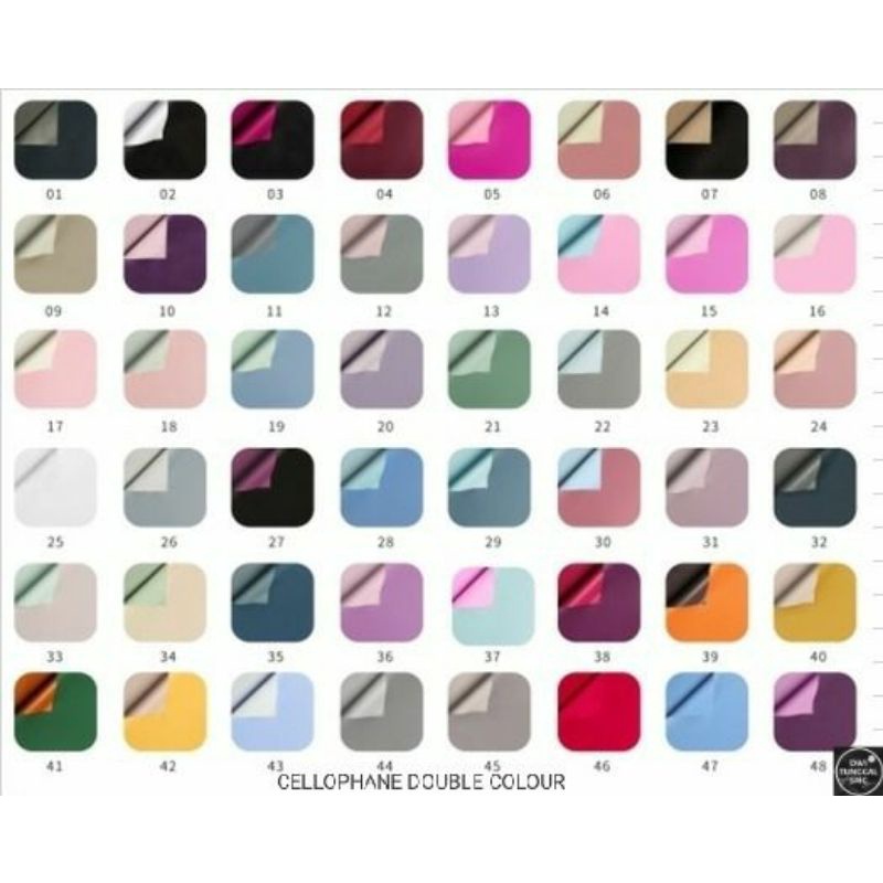 

[KHUSUS INSTANT] CELLOPHANE / KERTAS BOUQUET DOUBLE COLOUR (PER LEMBAR)