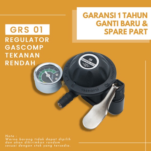 GASCOMP Superlock Kepala Gas Regulator Meter Tekanan Rendah GRS 01