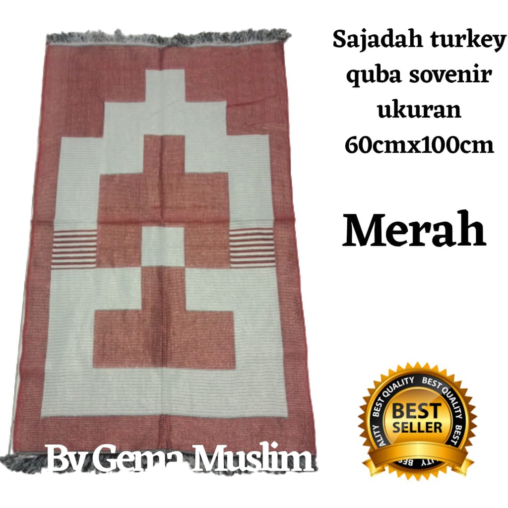 sajadah turky quba grosir isi 10 pcs ukuran 60cmx100cm