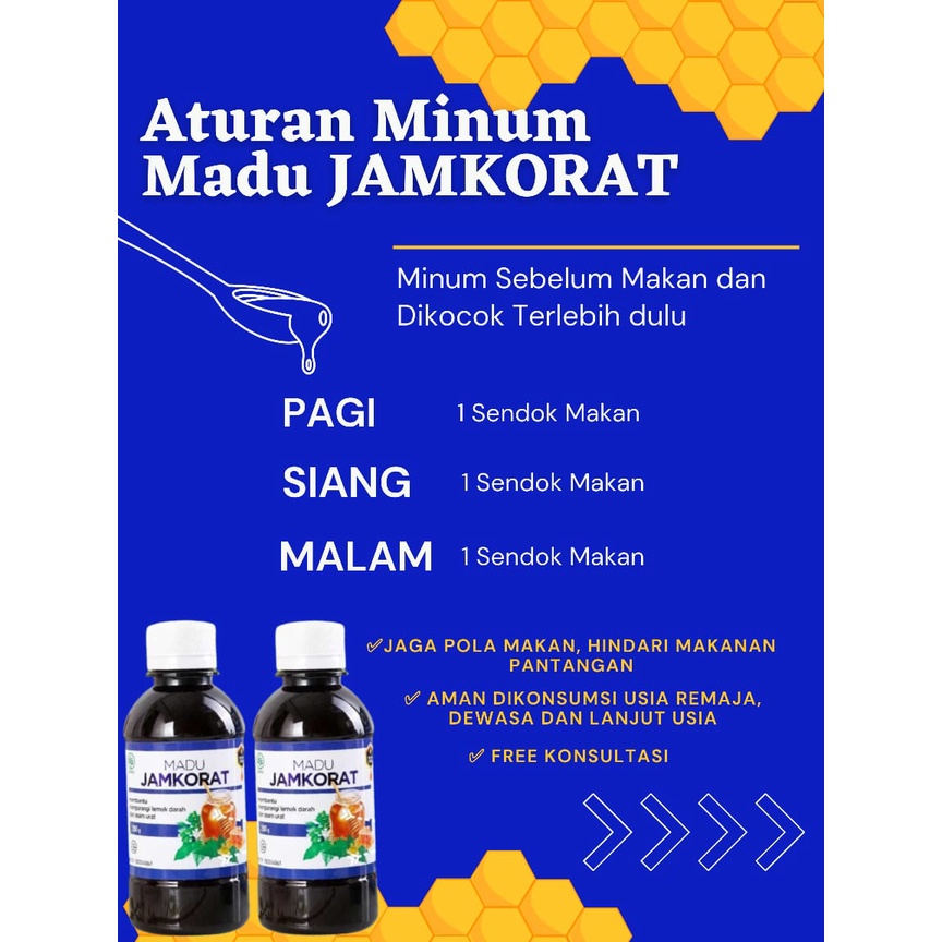 (BISA COD) MADU JAMKORAT ASLI SOLUSI ASAM URAT NYERI SENDI KOLESTEROL