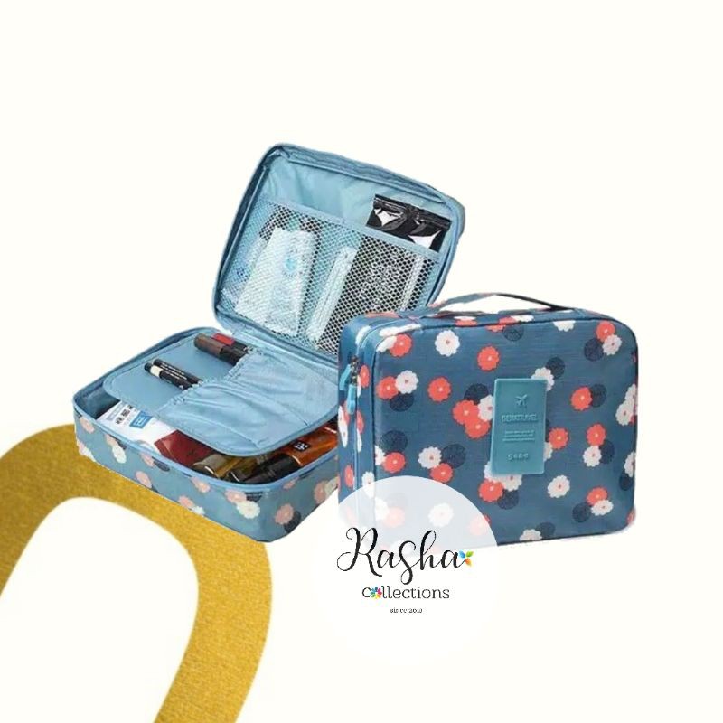 tas kosmetik Flower Travel Bag Make Up Kosmetik