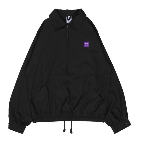 Lagi Tren.. UNKL347 Jaket Pria Windbreaker Warna Hitam Sablon RAZB