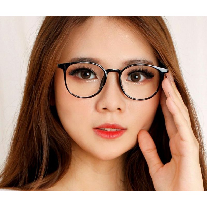 Frame kacamata minus BULAT KECIL gaya retro korea lentur