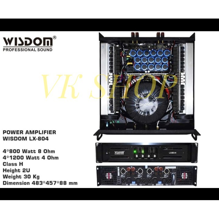 POWER AMPLIFIER WISDOM LX 804 ORIGINAL LX804