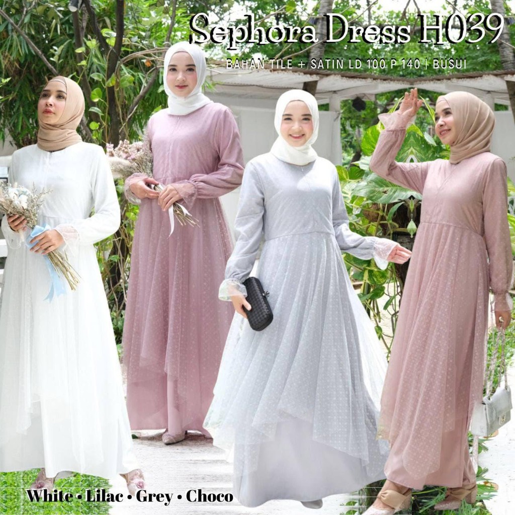 SEPHORA DRESS BUSUI/GAMIS TULLE LEBARAN / LD 100  LD 108 LD 110 LD 115 / BUSUI FRIENDLY