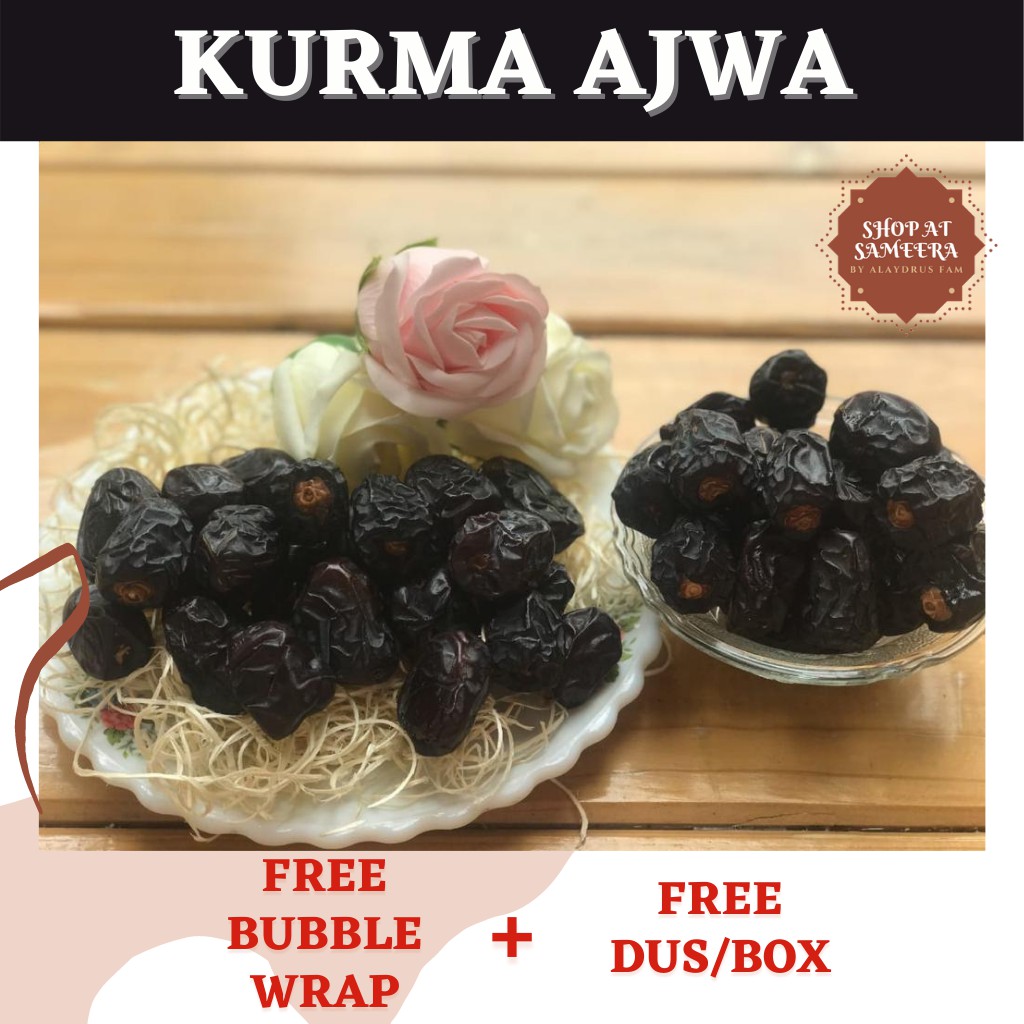 

KURMA AJWA PREMIUM 1KG / KURMA AJWA MADINAH JUMBO / KURMA NABI / KURMA PREMIUM / KURMA ASLI MADINA