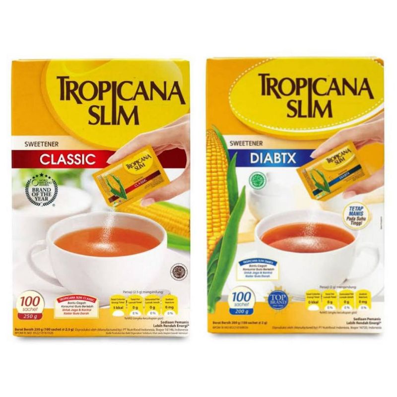 

TS tropicanaslim tropicana slim sugar gula classic diabtx isi 100's 100 sachet / box