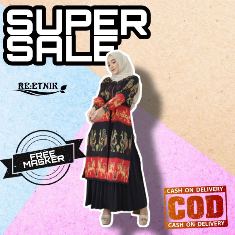 Dress Batik Tenun Etnik Sumba - Dress batik