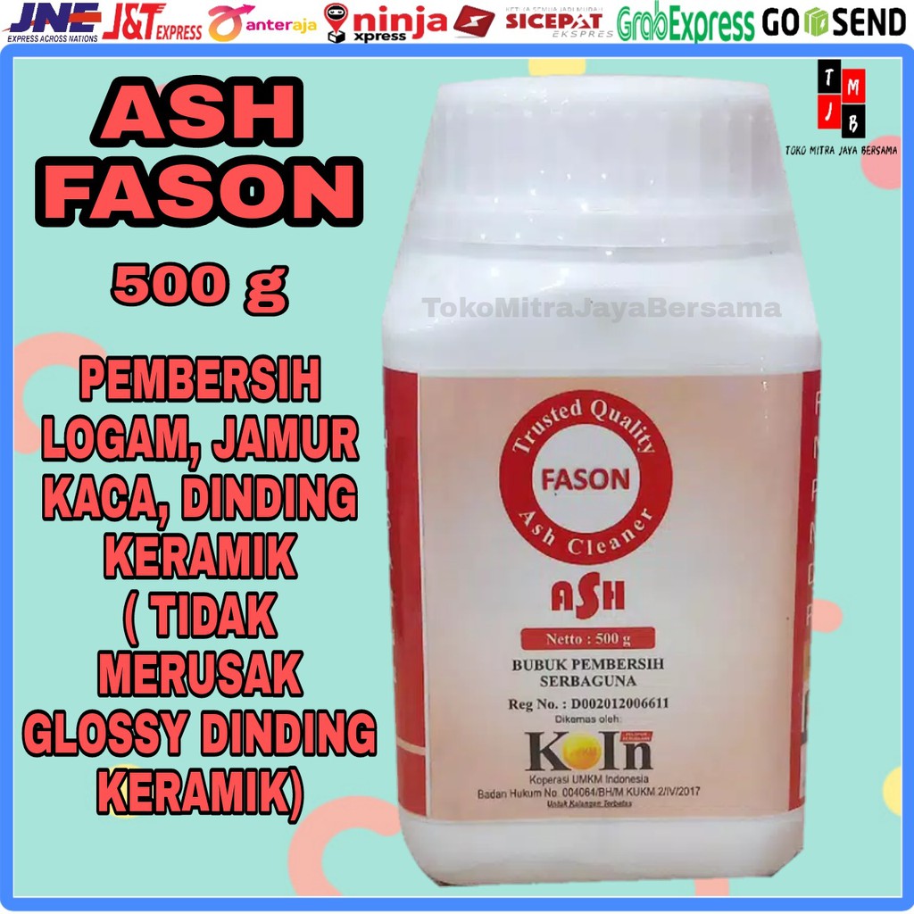 FASON ASH CLEANER BUBUK PEMBERSIH SERBAGUNA KERAK KOTORAN JAMUR KACA STAINLESS MARMER SHOWER