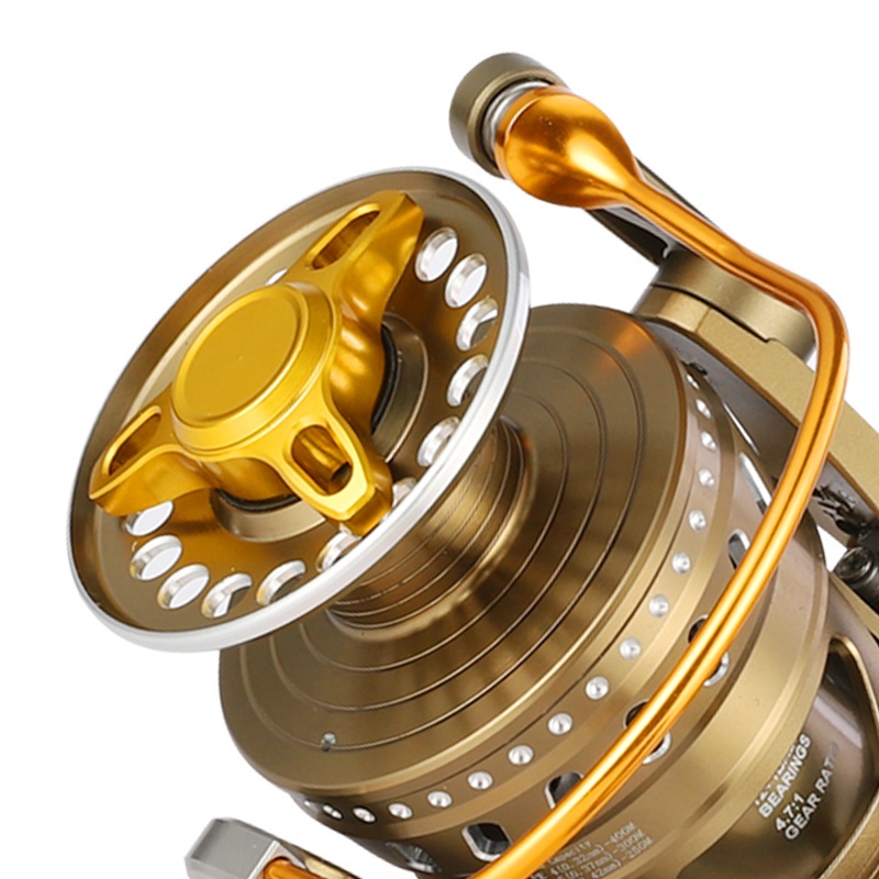 Spinning Reel 8000/10000 Max Drag Power 30Kg High Performance 12+1BB High Speed Ratio 4.7:1 All Metal Line Spool Saltwater Fishing Reel