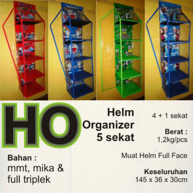 Ho Helm Organizer Karkater 5 Susun Ukuran Jumbo