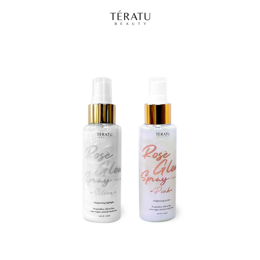 

Teratu Beauty Rose Glow Spray Pink & Rose Glow Spray Silver