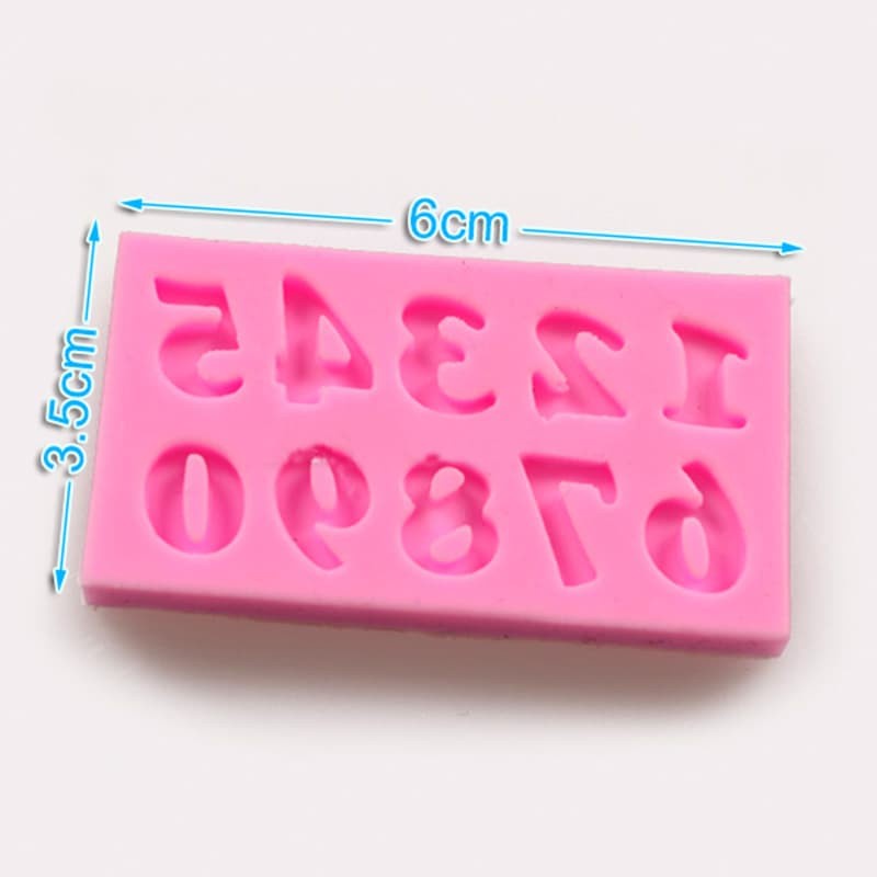 3D Silicone Mold Fondant Cake Decoration - 10 Number Shape