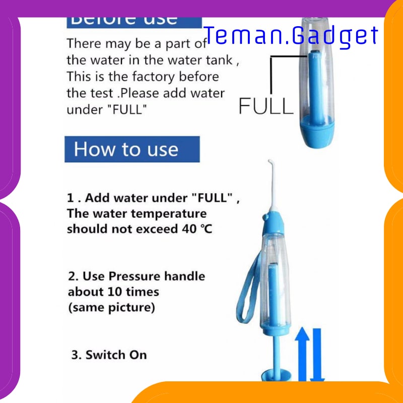 TG-FE130 AZDENT SEMPROTAN PEMBERSIH SELA GIGI DENTAL SPA WATER FLOSS - AZ-007