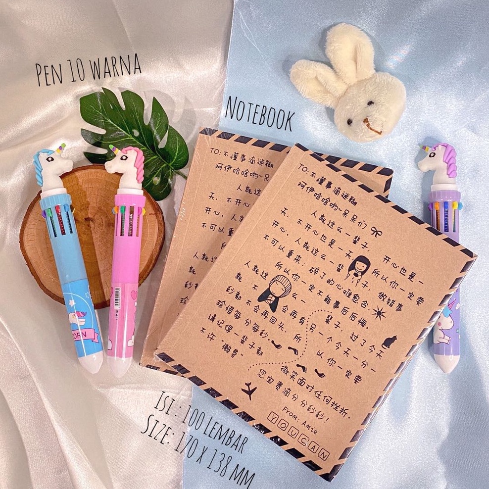 

Buku Notebook Lucu / Cute Diary / Agenda / Buku Tulis Garis Journaling Mandarin