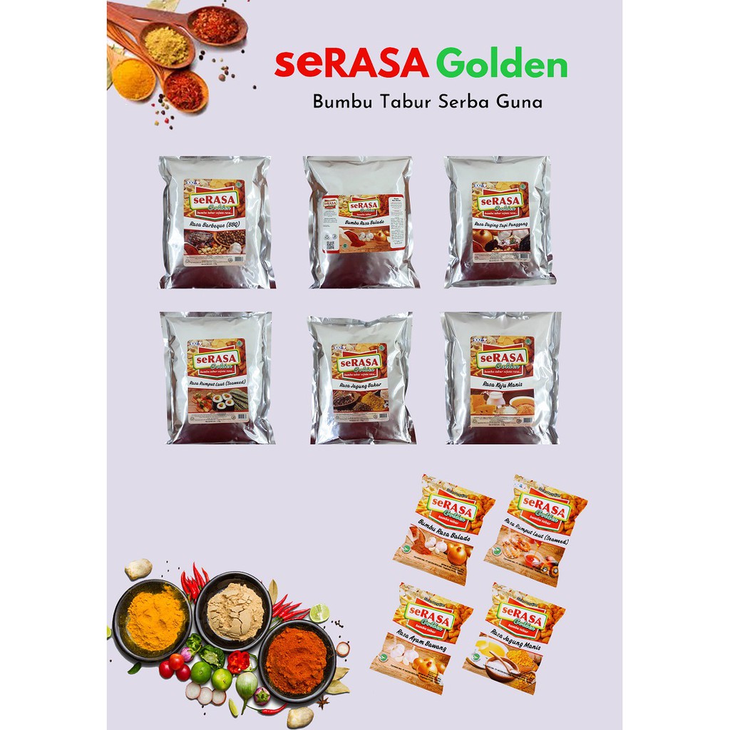 Jual Serasa Golden Bumbu Tabur Kentang 1000 Gr Seasoning Bumbu Tabur