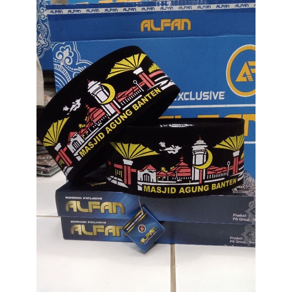 peci anak motif masjid agung banten terbaru