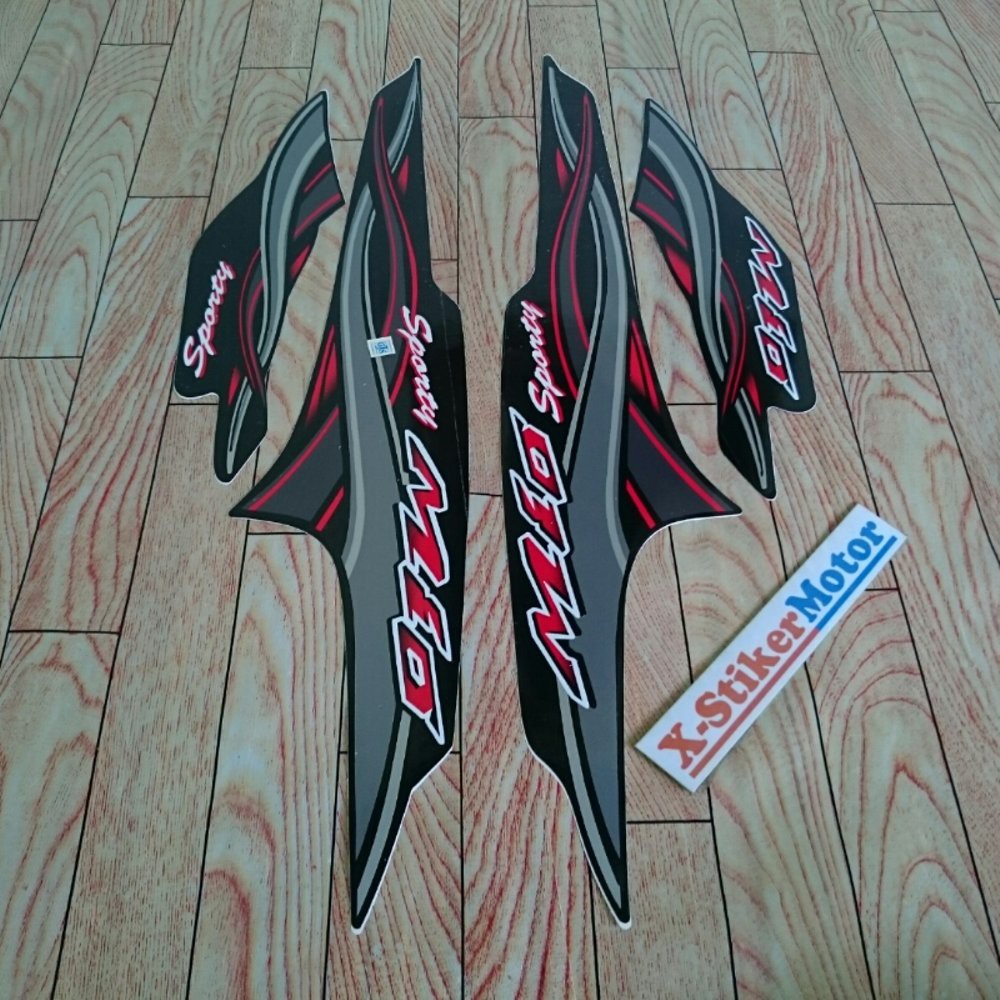 Variasi stiker stiker Motor mio sporty 2005 hitam