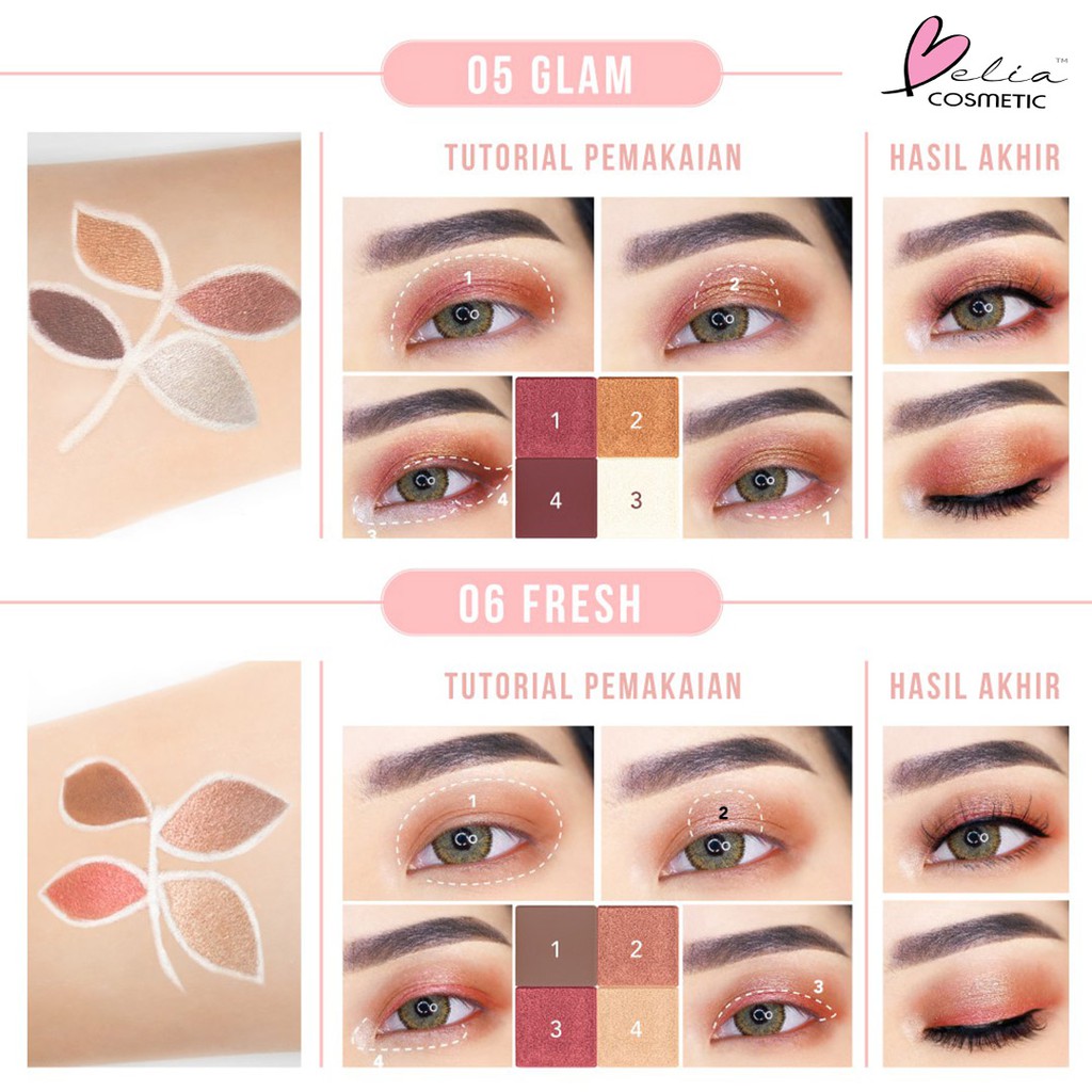 ❤ BELIA ❤ YOU The Simplicity Eyeshadow Quad Z | Y.O.U Makeups (✔️BPOM)