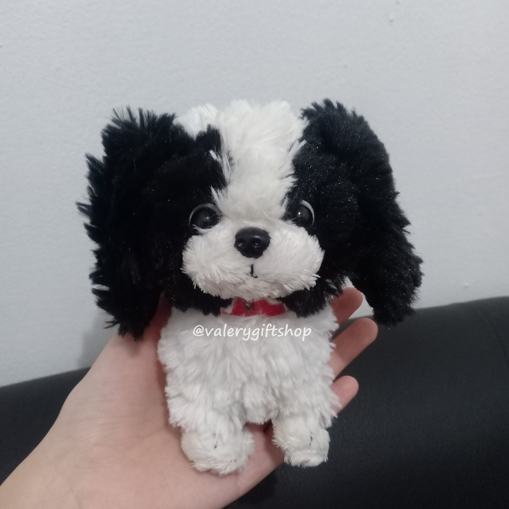 Boneka Anjing Doggy Dog Dogi Kecil Hitam Putih Import