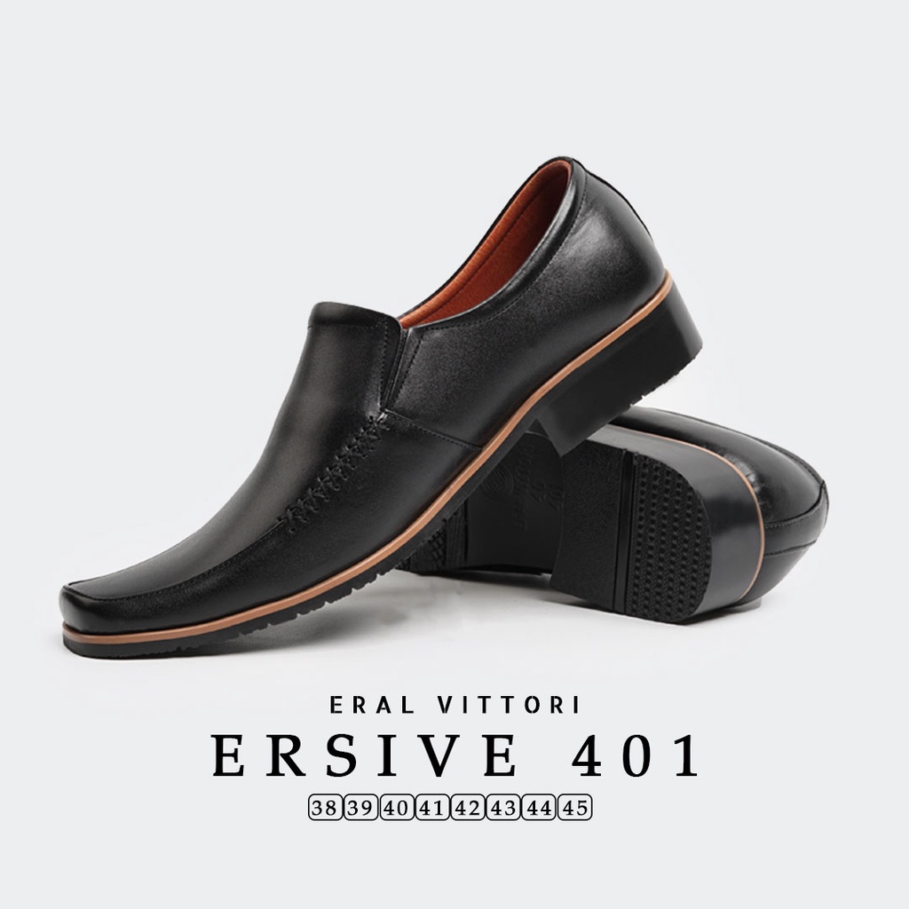 Eral Vittori - Ersive 401 Sepatu Kulit Pria Pantofel Formal