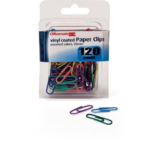 

Klip | Officemate Oic Standard #2 Vinyl Coated Paper Clips, Assorted Colors,1